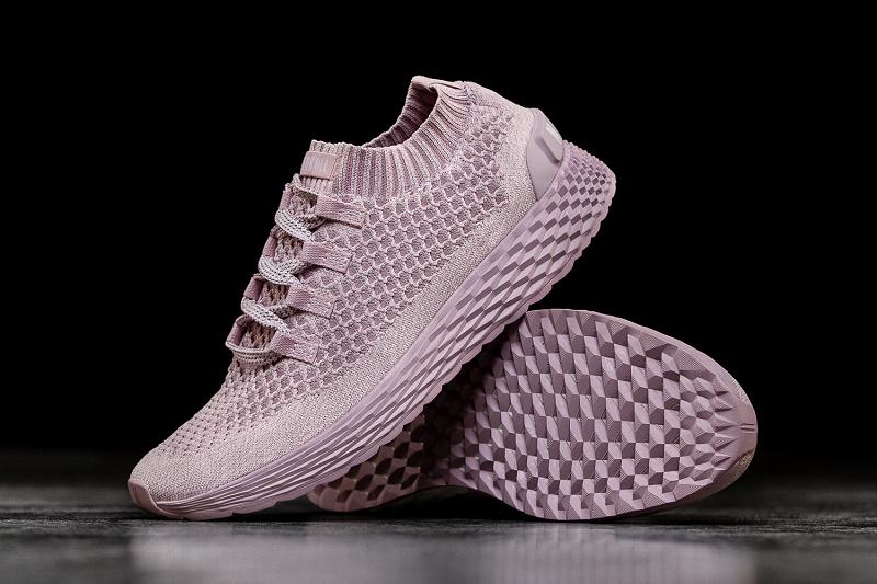 Pink Nobull Lilac Knit Runner Men's Running Shoes | CA W1062N